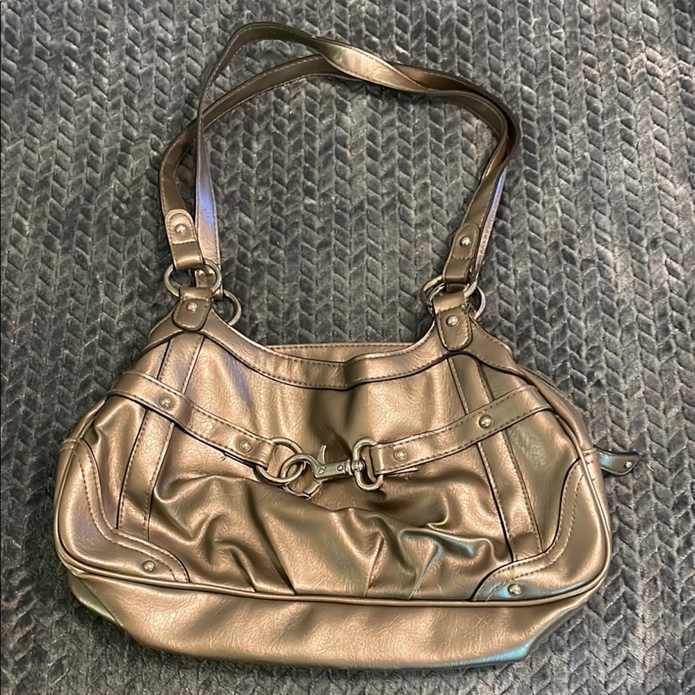Metallic Silver Shoulder Bag